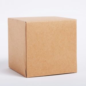 a brown box with a white background